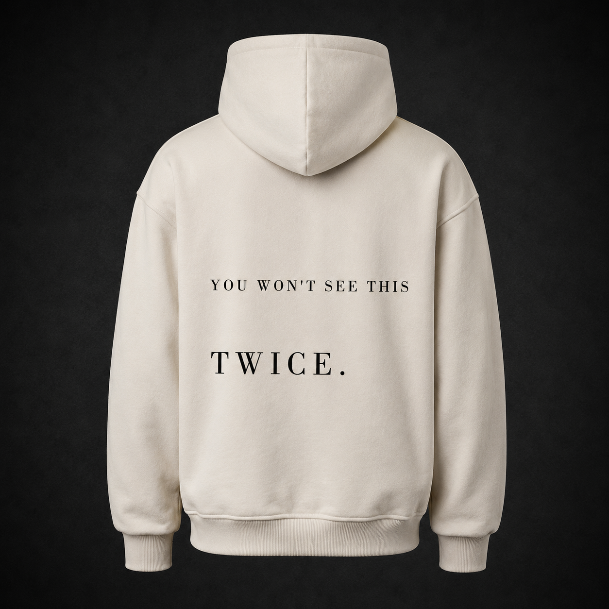 Premium Oversized Hoodie 'RARE' - cream