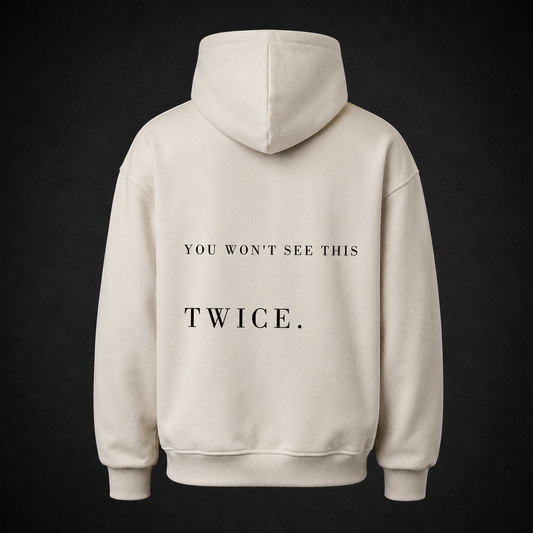 Premium Oversized Hoodie 'RARE' - cream
