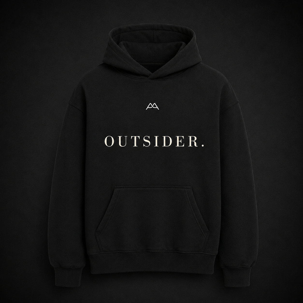 Premium Oversized Hoodie 'OUTSIDER' - black