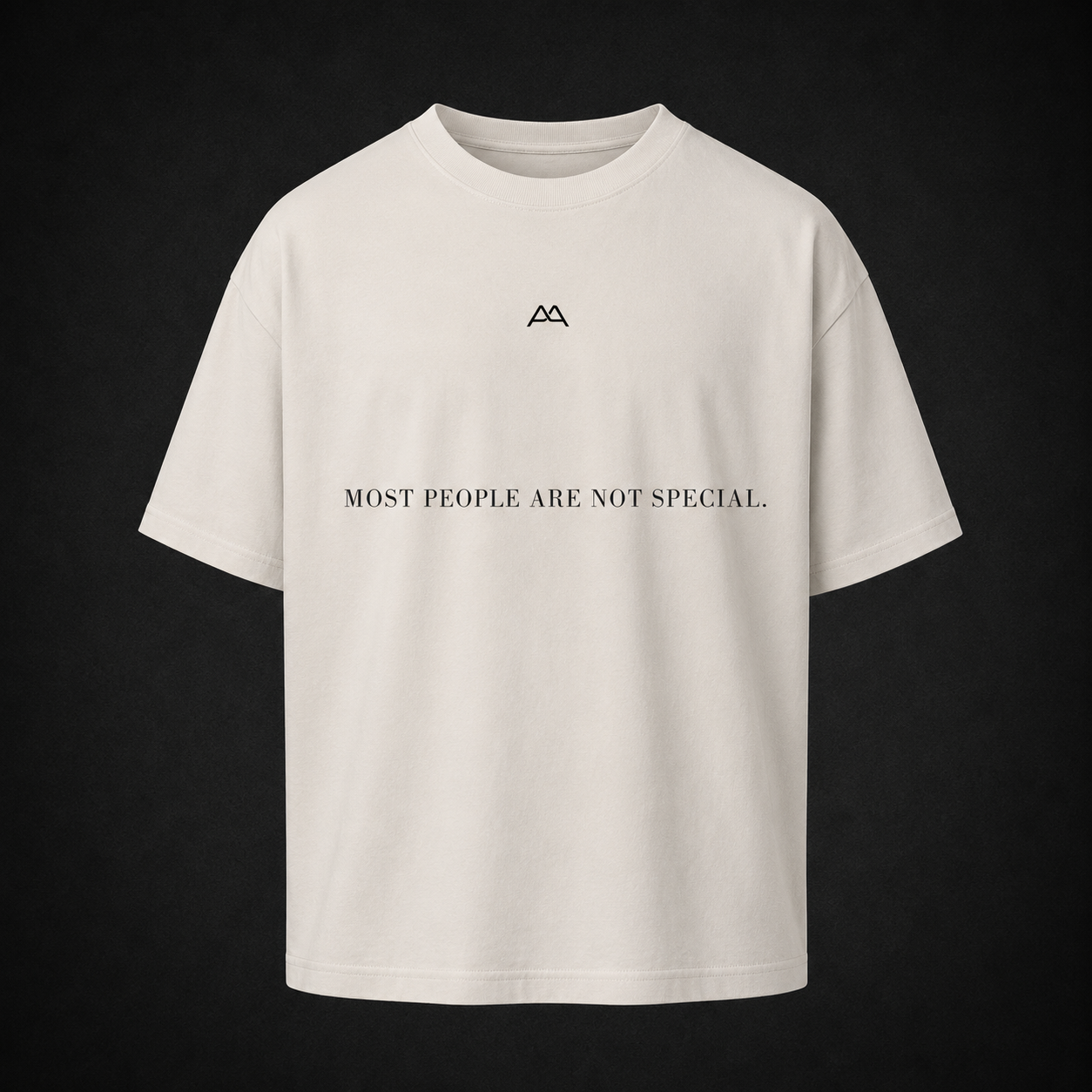 Premium Oversized Shirt 'NOTHING TO SAY' - cream