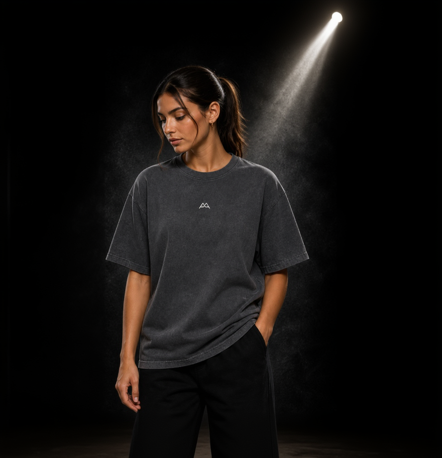 Permium Oversized Shirt - AA CORE - washed black